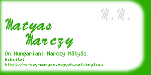 matyas marczy business card